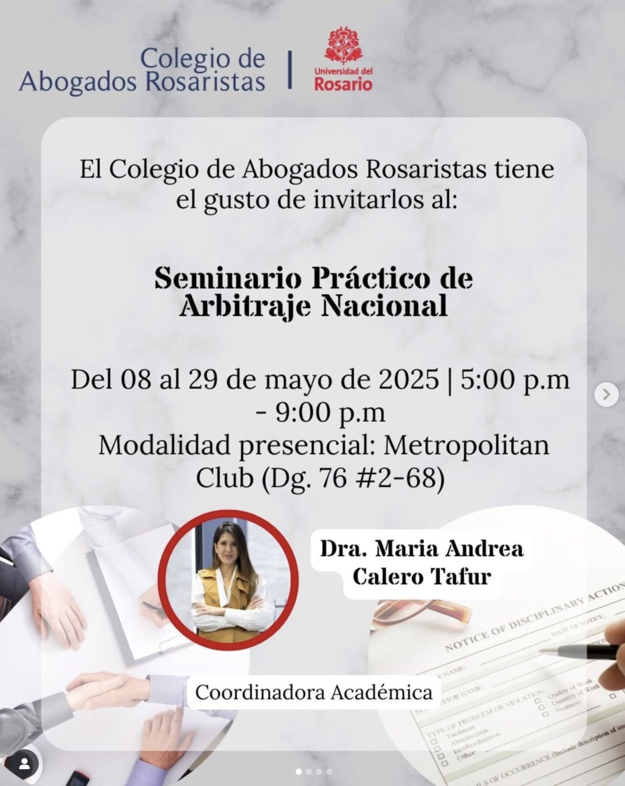 SEMINARIO PRÁCTICO DE  ARBITRAJE NACIONAL