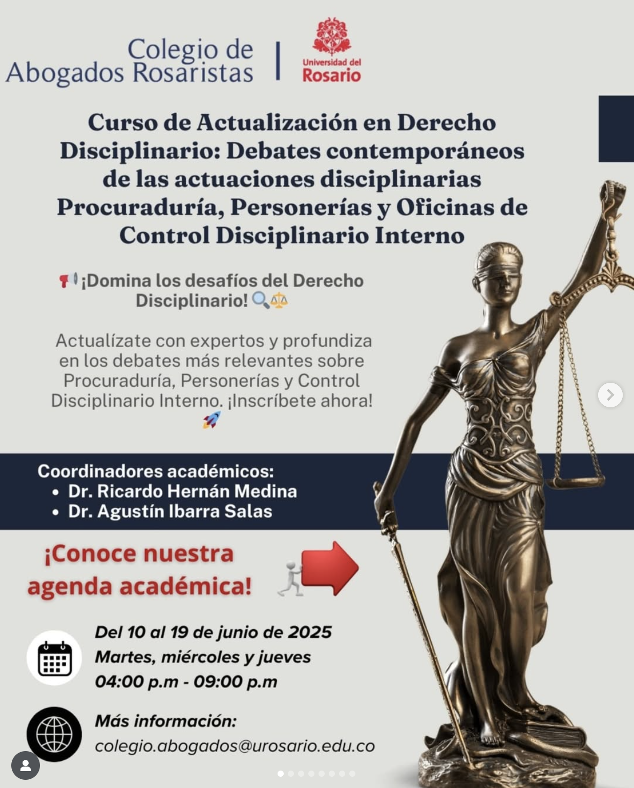 Curso de Actualización en  Derecho Disciplinario: Debates  contemporáneos de las  actuaciones disciplinarias Procuraduría, Personerías y  Oficinas de Control Disciplinario Interno